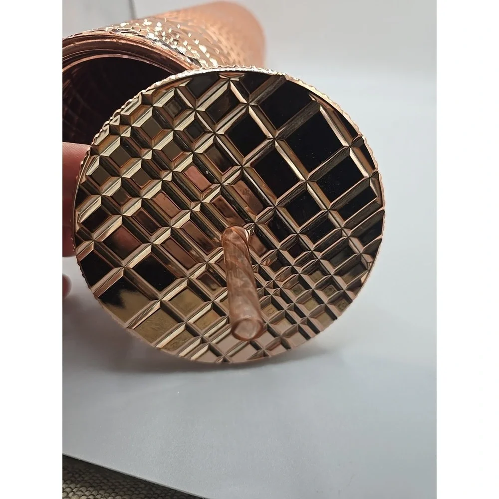 New Starbucks 2023 Holiday‎ Jeweled Rose Gold Venti Tumbler